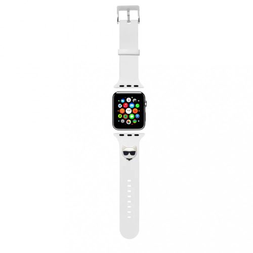 Karl Lagerfeld óraszíj fehér KLAWMSLCW Apple Watch 38mm / 40mm / 41mm