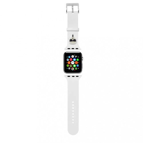 Karl Lagerfeld óraszíj fehér KLAWLSLKW Apple Watch 42mm / 44mm / 45mm / 49mm