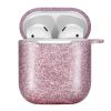 XPRO Apple Airpods csillámos szilikon tok pink