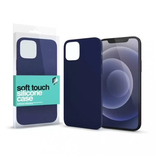 XPRO Soft Touch szilikon tok sötétkék Apple iPhone 14 Pro készülékhez