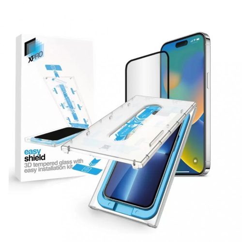 XPRO Easy Shield 3D 1+1 kijelzővédő üveg / üvegfólia, felhelyező készlettel Apple iPhone XR / Apple iPhone 11 készülékhez