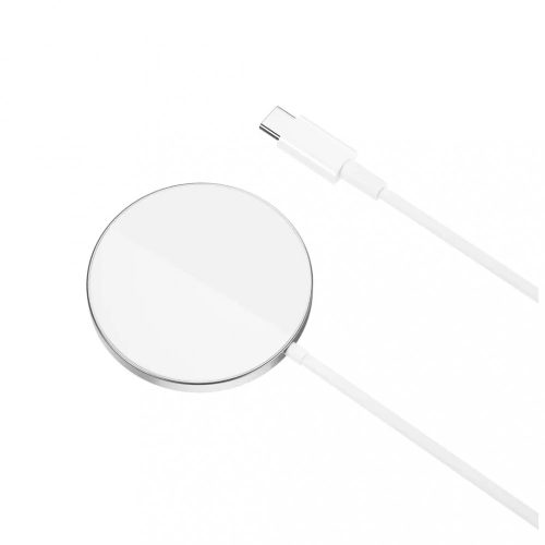 XO Qi MagSafe Vezeték nélküli Töltő CX011 Ezüst / Fehér