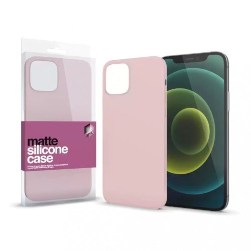 XPRO Szilikon matte tok ultravékony Púder pink Apple iPhone 15 Pro készülékhez