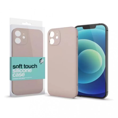 XPRO Soft Touch szilikon tok Slim púder pink Apple iPhone 15 készülékhez