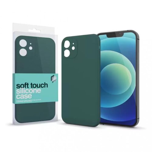 XPRO Soft Touch szilikon tok Slim sötétzöld Apple iPhone 15 Pro Max készülékhez