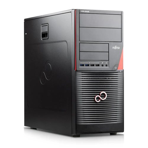 Fujitsu Celsius W550 Workstation / Intel Xeon E3-1225 v5 / 16GB / 512GB SSD + 2TB HDD / NVIDIA Quadro P620 2GB / Win 10 Pro 64-bit használt PC