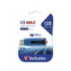 VERBATIM Pendrive, 128GB, USB 3.0, 175/80 MB/sec, "V3 MAX", kék-fekete