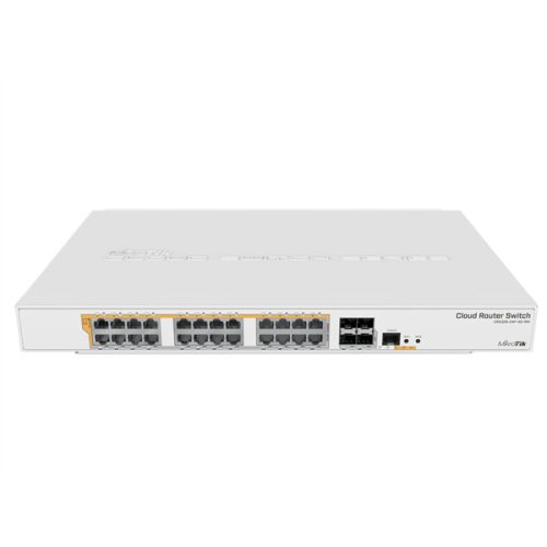 MIKROTIK Cloud Router Switch 24x1000Mbps (POE) + 4x10Gbit SFP+, Fémházas, Rackes - CRS328-24P-4S+RM