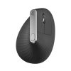 LOGITECH Egér - MX Vertical Ergonomic Bluetooth Optikai, Fekete