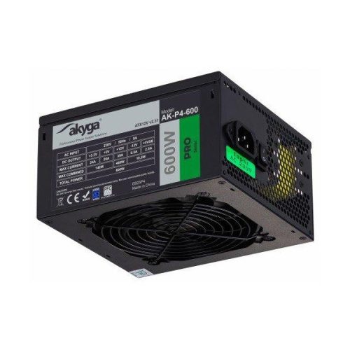 AKYGA Tápegység PRO 600W, moduláris, PFC, 12cm, 20+4