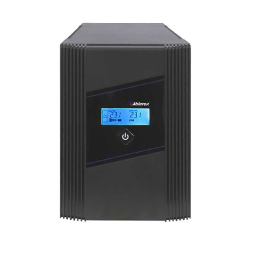 ABLEREX UPS, GLAMOR GR850, 1xIEC+1xSchuko, 850VA (500 W) LINE-INTERACTIVE szünetmentes tápegység, torony, LCD