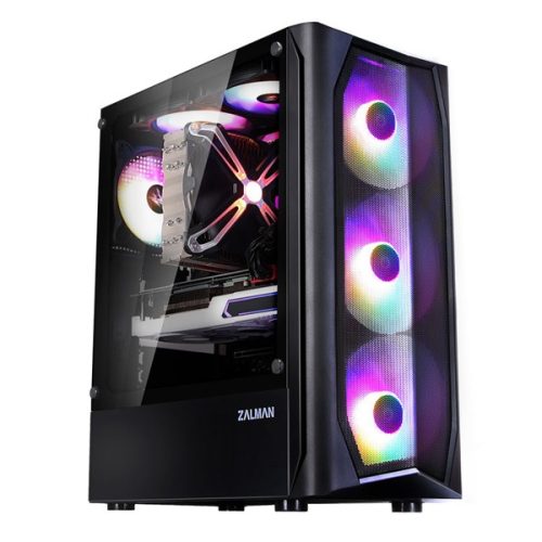 ZALMAN Ház Midi ATX N4 Tápegység nélkül, Fekete RGB