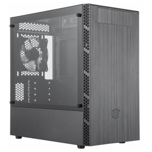 COOLER MASTER Ház Mini Tower ATX MasterBox MB400L ODD foglalattal, 1db Ventilátorral, Tápegység nélkül, Üvegfalú, szürke