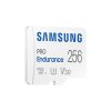 SAMSUNG Memóriakártya, PRO Endurance microSD kártya 256GB, CLASS 10, UHS-I (SDR104), + SD Adapter, R100/W40