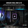 CORSAIR CPU hűtő iCUE H100x RGB ELITE (vízhűtés), 2 Ventilátoros, LGA1700 támogatással, fekete