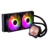 COOLER MASTER CPU hűtő MASTERLIQUID 240L CORE ARGB (vízhűtés), 2 Ventilátoros, LGA1700 támogatással, fekete