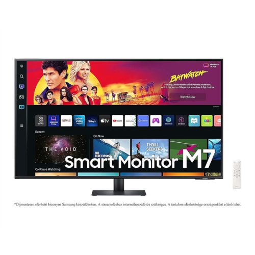 SAMSUNG Smart VA monitor 32" M7, 3840x2160, 16:9, 300cd/m2, 4ms, 2xHDMI/HDCP/3xUSB/USB-C/WiFi/Bluetooth, hangszóró