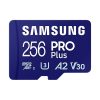 SAMSUNG Memóriakártya, PRO Plus microSDXC kártya 256GB, CLASS 10, UHS-I, U3, V30, A2, + Adapter, R180/W130