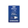 SAMSUNG Memóriakártya, PRO Plus + Reader microSDXC 256GB, CLASS 10, UHS-I, U3, V30, A2, R180/W130