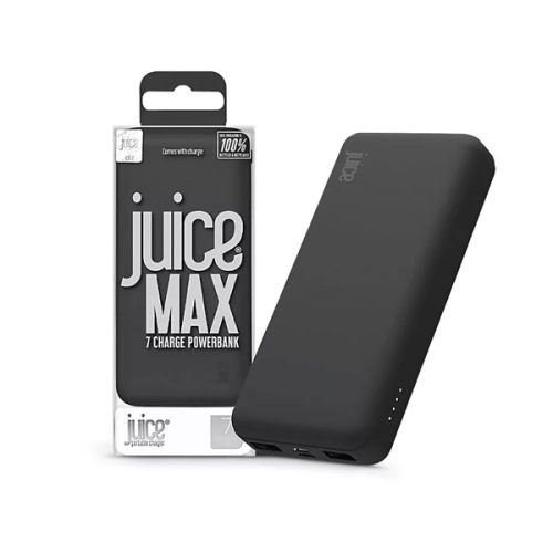 JUICE UNIVERZÁLIS HORDOZHATÓ, ASZTALI AKKUMULÁTOR TÖLTŐ - ECO MAX POWER BANK - 2XUSB +TYPE-C - 20.000 MAH - FEKETE