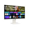 LG Smart IPS monitor 31.5" 32SR85U-W, 3840x2160, 16:9, 400cd/m2, 5ms, 2xHDMI/2xUSB/USB-C/Bluetooth/AirPlay2, hangszóró