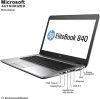 HP EliteBook 840 G3 / i5-6300U / 8GB / 256 SSD / CAM / FHD / US / Integrált / B /  használt laptop