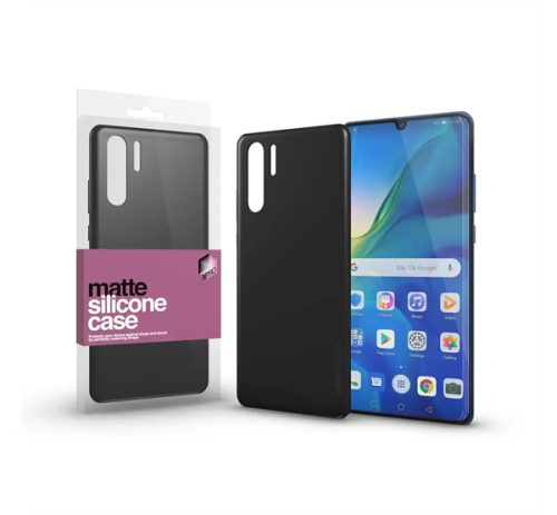 Xprotector Matte, ultra vékony szilikon hátlap tok, Huawei P30 Pro, fekete