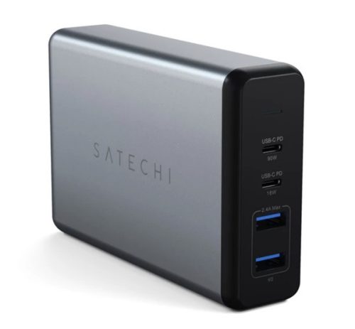 Satechi Travel adapter gyorstöltő 2xUSB 3.0, 1xType-C PD, 1xType-C QC, szürke