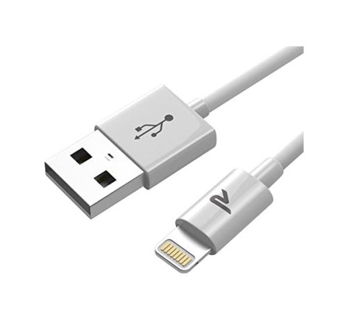 Rampow RAB09 USB / Lightning MFi töltő- és adatkábel, 3m, fehér