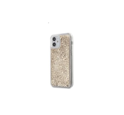 Guess 4G Liquid Glitter Apple iPhone 12 mini hátlap tok, arany