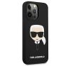 Karl Lagerfeld Head Liquid szilikon hátlap tok Apple iPhone 13 Pro Max, fekete