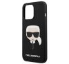 Karl Lagerfeld Head Liquid szilikon hátlap tok Apple iPhone 13 Pro Max, fekete