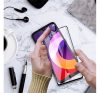 Samsung Galaxy A22 LTE Full Glue Ceramic hajlított tempered glass kijelzővédő üvegfólia, fekete