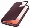 Samsung Galaxy S22+ Clear View Cover, gyári flip tok, burgundi, EF-ZS906CE