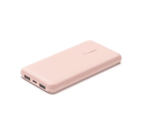 Belkin Boost Charge külső akkumulátor Type-C kábellel, 10000mAh, 15W, rózsaszín