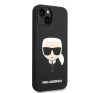 Karl Lagerfeld Head Liquid szilikon hátlap tok Apple iPhone 14, fekete