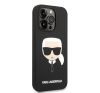 Karl Lagerfeld Head Liquid szilikon hátlap tok Apple iPhone 14 Pro Max, fekete