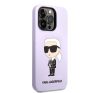 Karl Lagerfeld Liquid Ikonik NFT szilikon hátlap tok Apple iPhone 14 Pro, lila