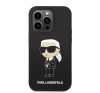 Karl Lagerfeld Liquid Ikonik NFT szilikon hátlap tok Apple iPhone 14 Pro Max, fekete