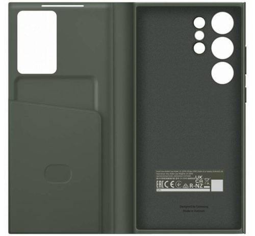 Samsung Galaxy S23 Ultra Smart View Wallet, gyári flip tok, zöld, EF-ZS918CG