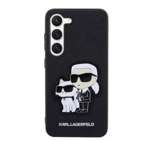 Karl Lagerfeld Saffiano Samsung Galaxy S23+, szilikon tok, fekete