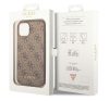 Guess 4G Metal Gold Apple iPhone 14 Plus hátlap tok, barna