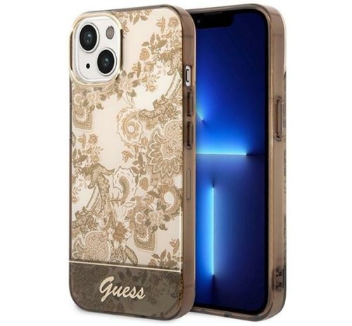 Guess Porcelain Collection Apple iPhone 14 hátlap tok, arany