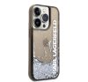 Karl Lagerfeld Liquid Glitter Elong Apple iPhone 14 Pro hátlap tok, fekete