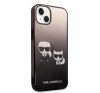 Karl Lagerfeld Gradient Ikonik Karl & Choupette Apple iPhone 14 Plus hátlap tok, fekete