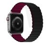 Phoner Rever Apple Watch forgatható mágneses szilikon szíj, 41/40/38mm, S/M, fekete/piros