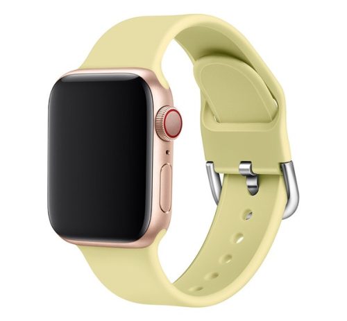 Phoner Clasp Apple Watch csatos szilikon szíj, 38/40/41mm, sárga