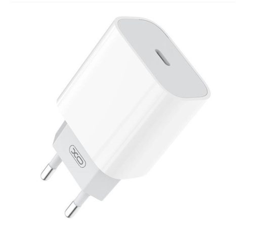 XO L77 hálózati gyorstöltő adapter Type-C, 20W, fehér