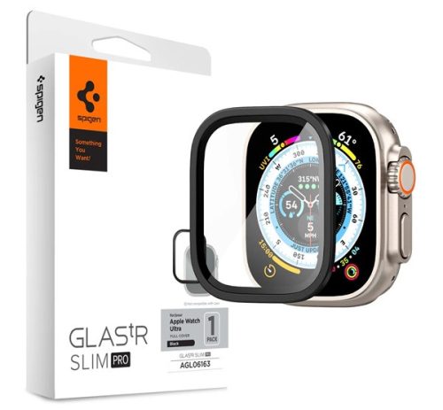 Spigen Glas.tR Slim Pro Apple Watch Ultra (49mm) tempered kijelzővédő fólia, fekete