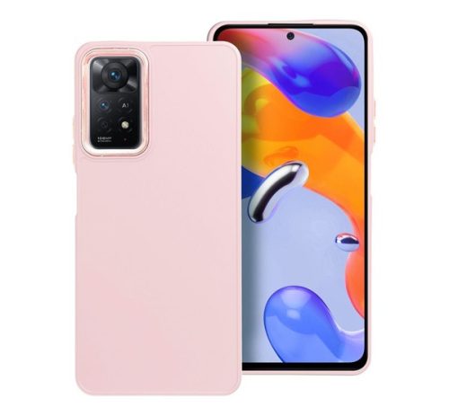 Frame Xiaomi Redmi Note 11 Pro/11 Pro 5G közepesen ütésálló tok kameravédő kerettel, rózsaszín